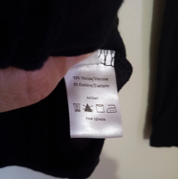 Venus black long sleeve lace up top women's size XSmall - Picture 6 of 7